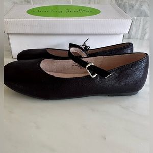 Chasing Fireflies Girls Black Mary Jane Flats Size 2